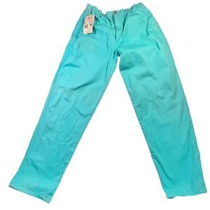 AmeriCo Vintage Turquoise Cotton Elastic Waist Straight Leg Pants Mens XL Khakis